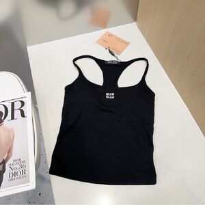 Miu Miu Classic Black Tank Top